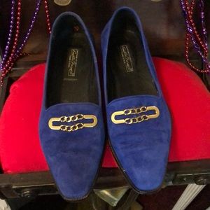 Royal Blue Velvet Women Shoes